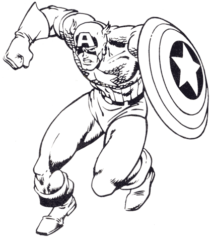 coloriage captain america